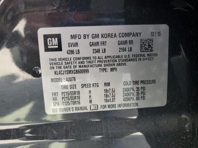 2016 BUICK ENCORE SPO KL4CJ1SMXGB600999