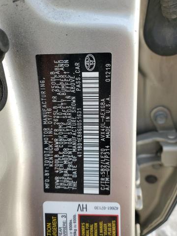 2016 TOYOTA AVALON HYB 4T1BD1EB8GU051631