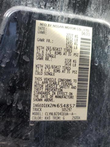 2023 NISSAN FRONTIER S 1N6ED1EK2PN654857