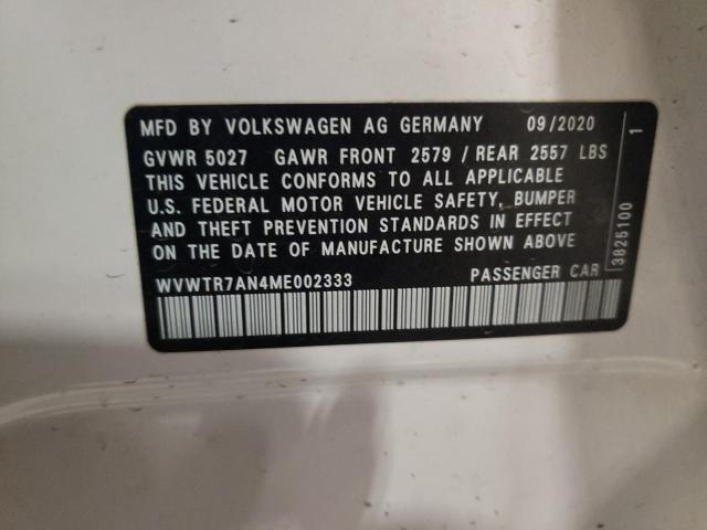 2021 VOLKSWAGEN ARTEON SEL - WVWTR7AN4ME002333
