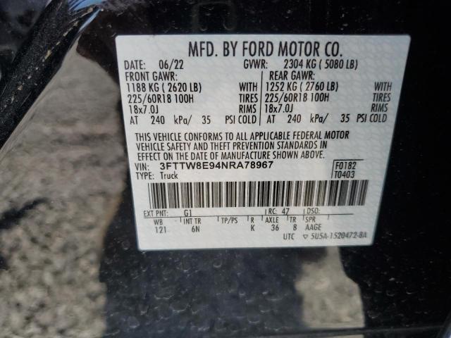 2022 FORD MAVERICK X - 3FTTW8E94NRA78967