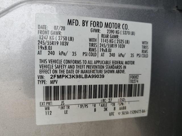2020 FORD EDGE TITAN - 2FMPK3K98LBA99039