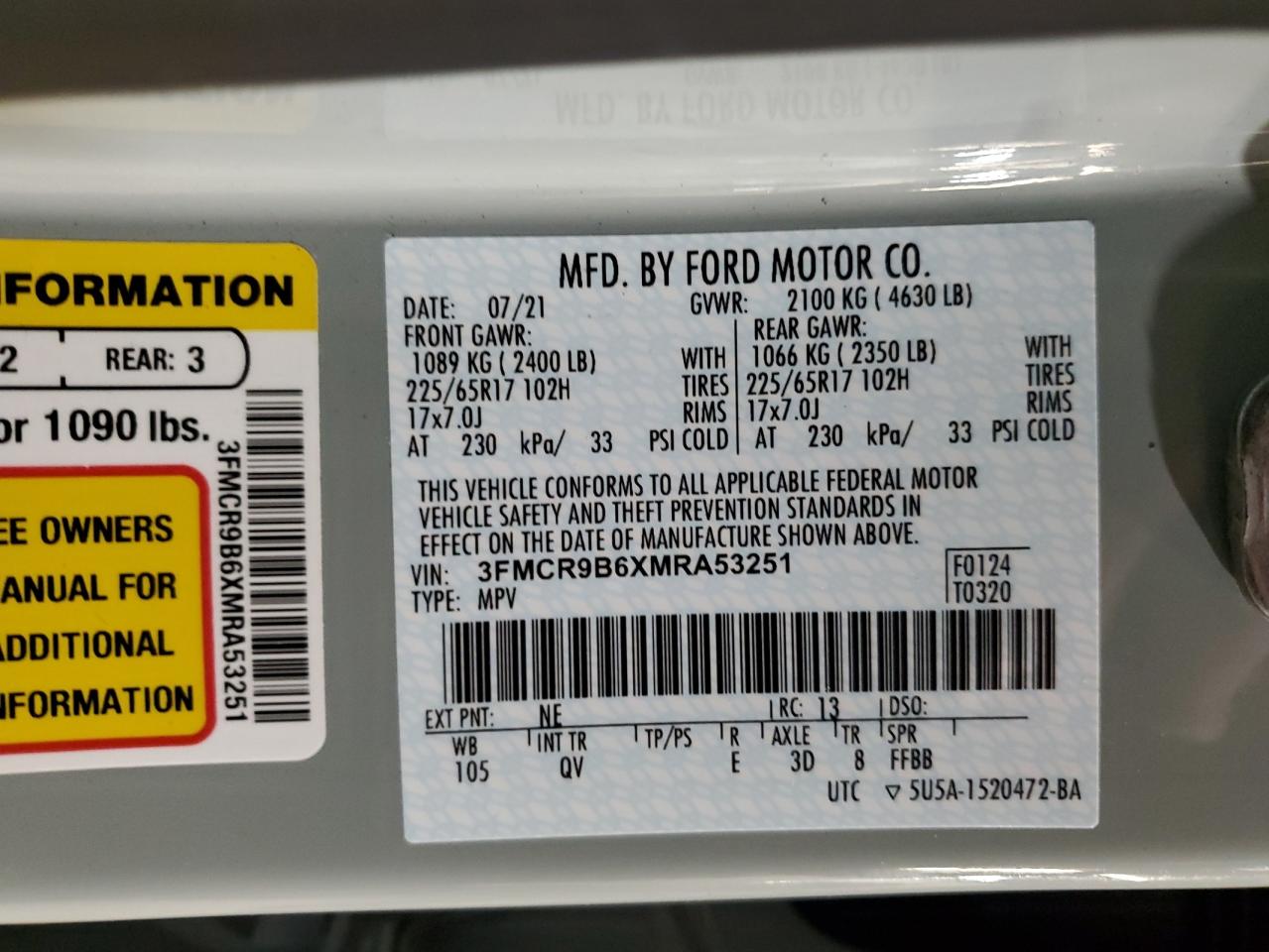 FORD BRONCO SPORT BIG BEND