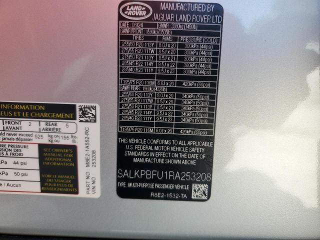 2024 LAND ROVER RANGE ROVE - SALKPBFU1RA253208