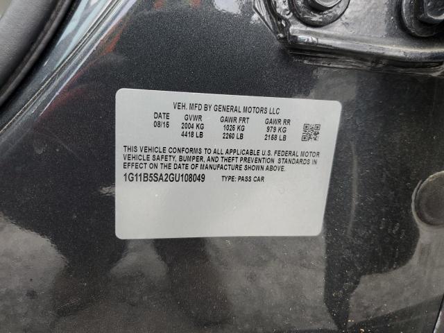 2016 CHEVROLET MALIBU LIM - 1G11B5SA2GU108049