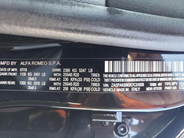 2019 ALFA ROMEO STELVIO TI ZASPAKBN3K7C31928