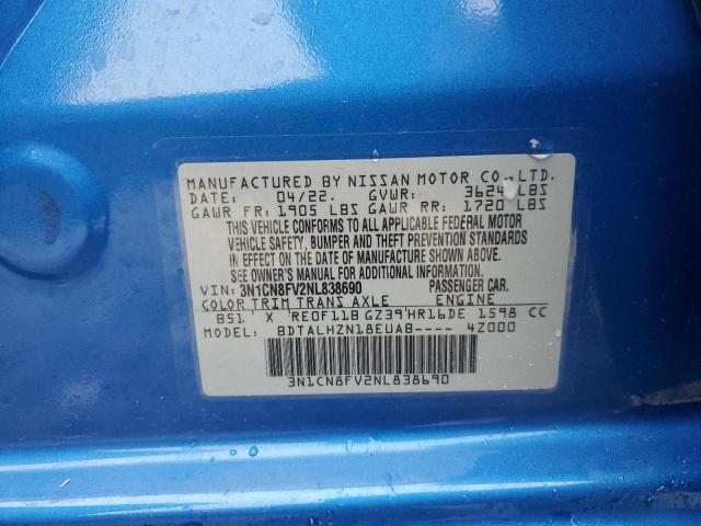 2022 NISSAN VERSA SR - 3N1CN8FV2NL838690