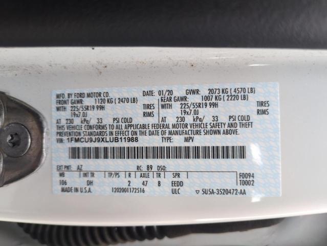 2020 FORD ESCAPE TIT - 1FMCU9J9XLUB11988