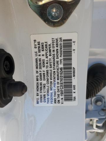 2019 HONDA CIVIC SPOR - 19XFC2E87KE016346