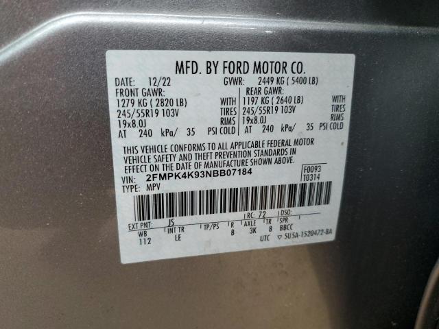 2022 FORD EDGE TITAN - 2FMPK4K93NBB07184