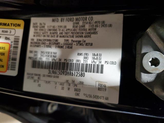 2017 LINCOLN MKZ SELECT 3LN6L5D93HR612580