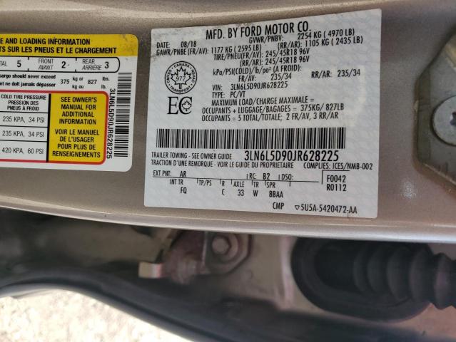 2018 LINCOLN MKZ SELECT 3LN6L5D90JR628225