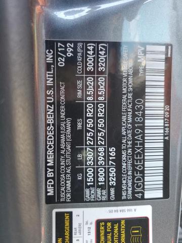 2017 MERCEDES-BENZ GLS 450 4M - 4JGDF6EEXHA918430
