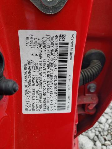 2019 HONDA CIVIC LX - 2HGFC2F63KH578084