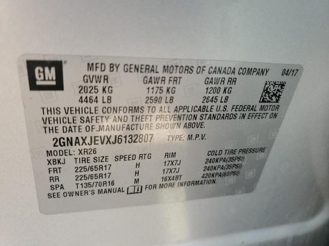2018 CHEVROLET EQUINOX LT - 2GNAXJEVXJ6132807