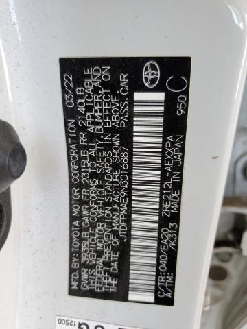 2022 TOYOTA COROLLA XL JTDFPMAE9N3016887