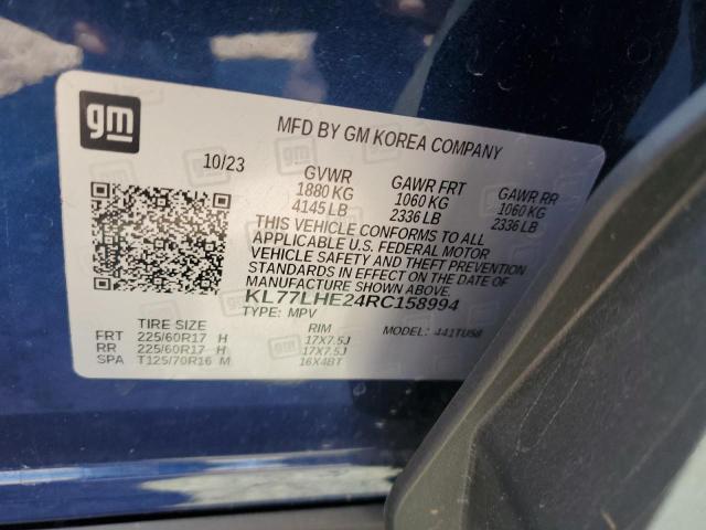 2024 CHEVROLET TRAX 1LT - KL77LHE24RC158994