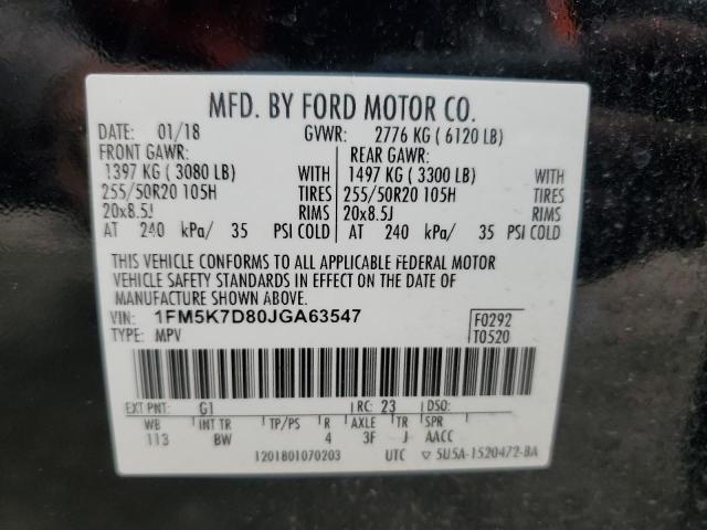 2018 FORD EXPLORER X - 1FM5K7D80JGA63547