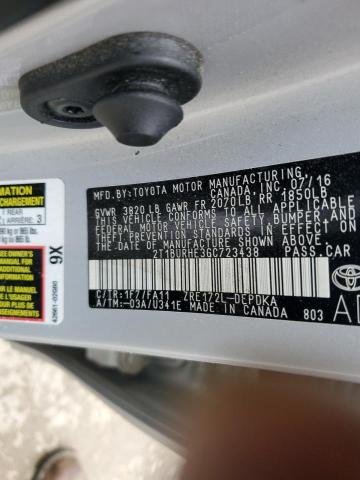 2016 TOYOTA COROLLA L - 2T1BURHE3GC723438