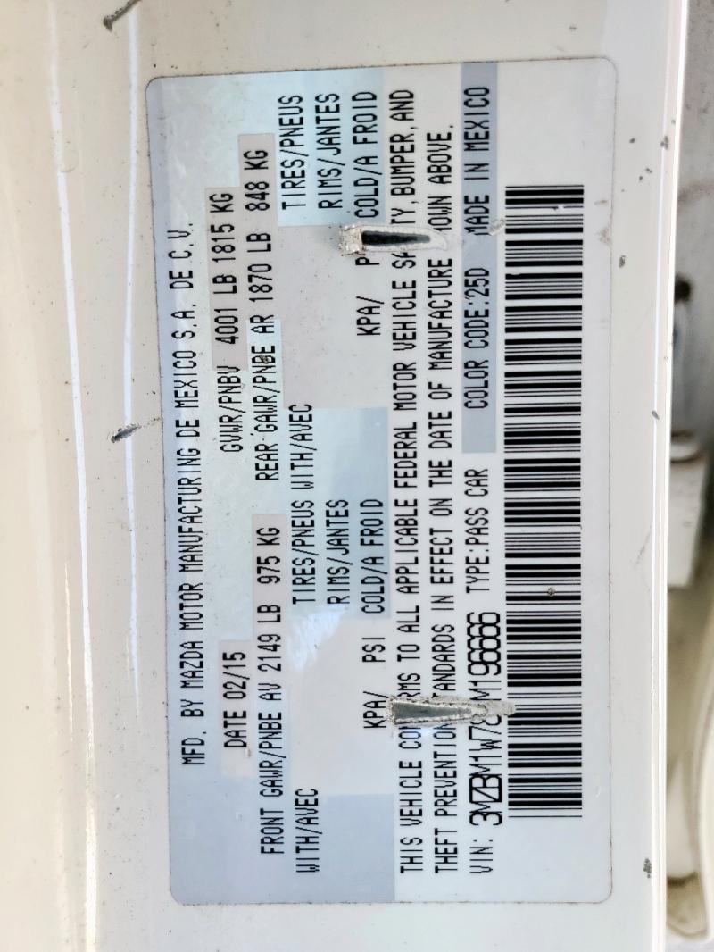 2015 MAZDA 3 GRAND TO 3MZBM1W78FM196666