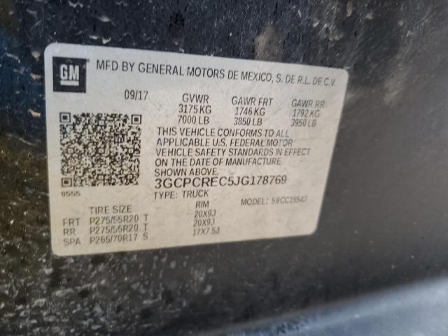 2018 CHEVROLET SILVERADO - 3GCPCREC5JG178769