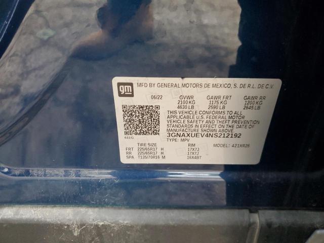 2022 CHEVROLET EQUINOX LT - 3GNAXUEV4NS212192