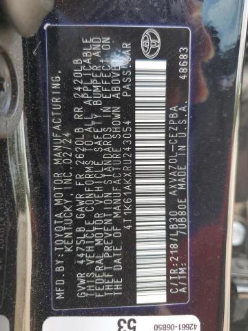 2024 TOYOTA CAMRY XSE - 4T1K61AKXRU243054