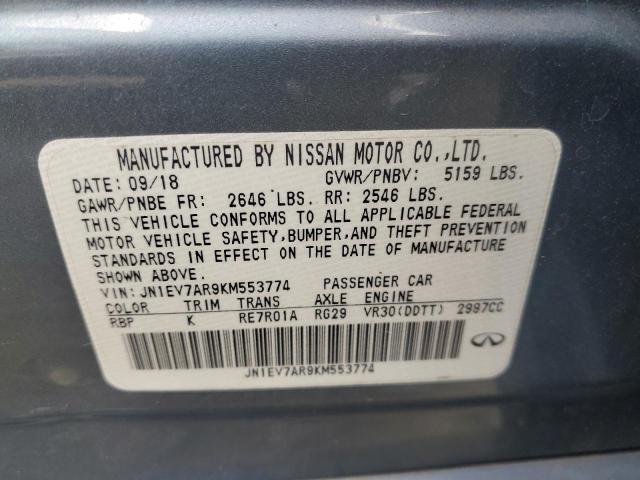 2019 INFINITI Q50 LUXE - JN1EV7AR9KM553774