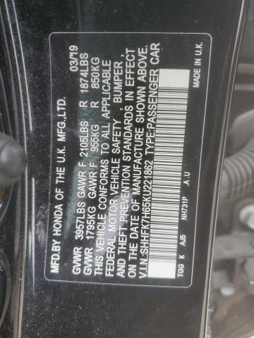 2019 HONDA CIVIC EX SHHFK7H65KU221862