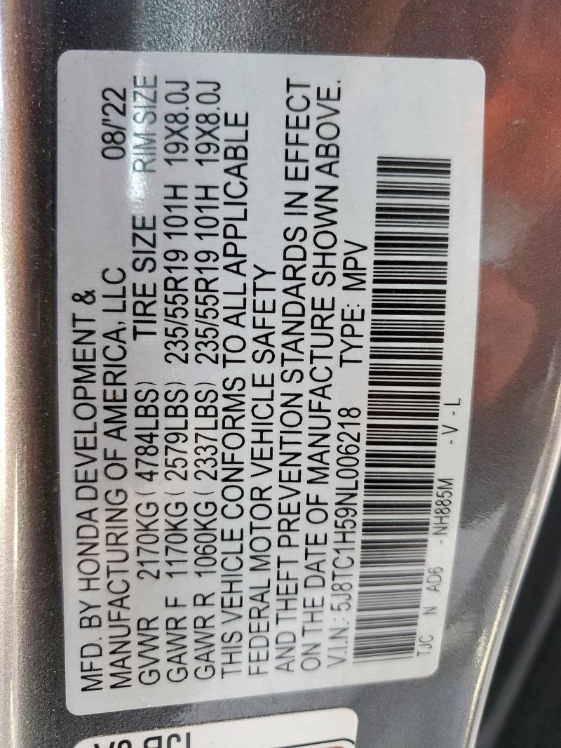 2022 ACURA RDX TECHNO - 5J8TC1H59NL006218