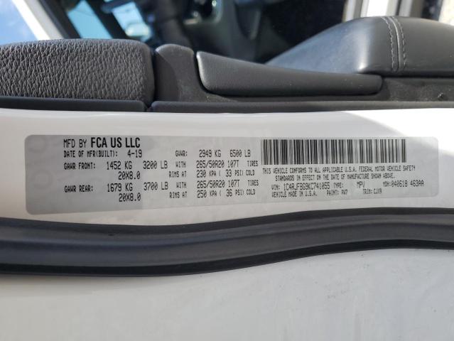 2019 JEEP GRAND CHER - 1C4RJFBG9KC741055