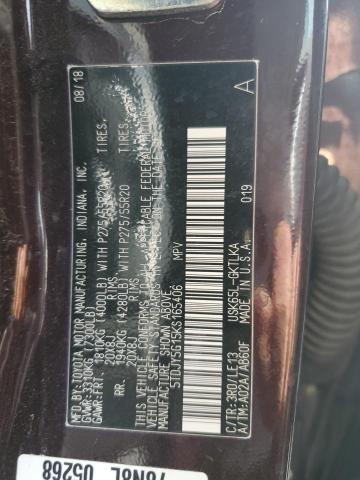 2019 TOYOTA SEQUOIA LI 5TDJY5G15KS165406