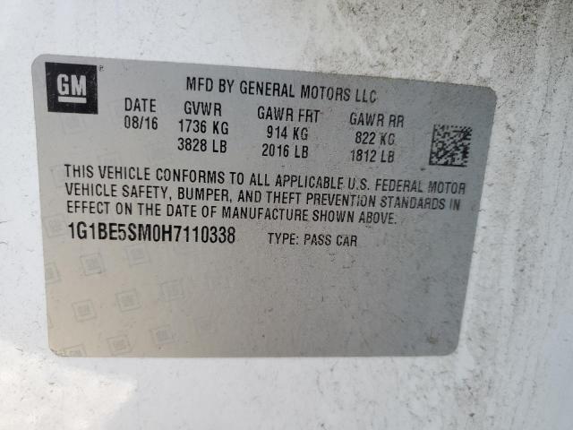 2017 CHEVROLET CRUZE LT - 1G1BE5SM0H7110338
