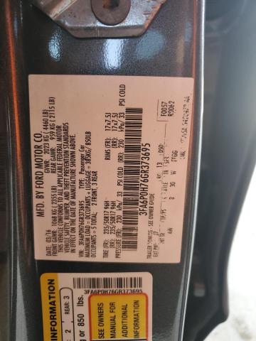 2016 FORD FUSION SE - 3FA6P0H76GR373695