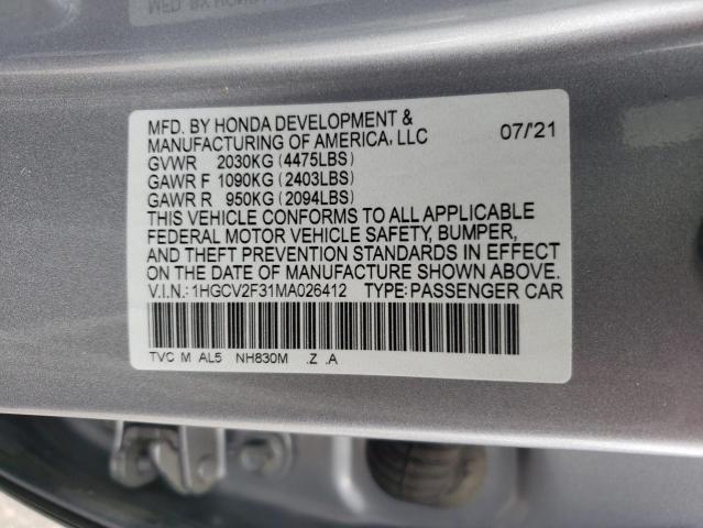 2021 HONDA ACCORD SPO - 1HGCV2F31MA026412