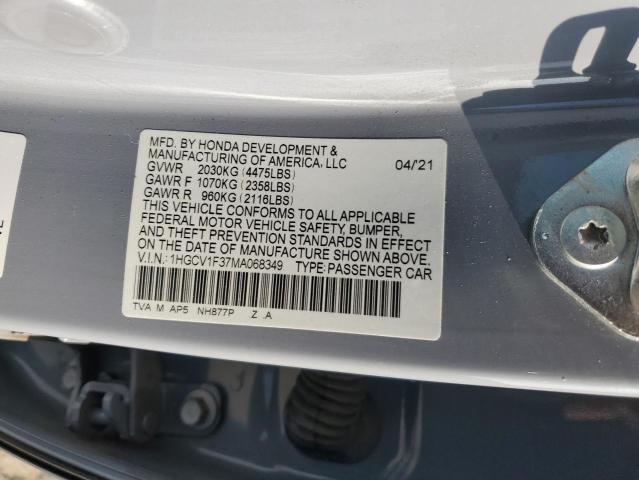 2021 HONDA ACCORD SPO - 1HGCV1F37MA068349