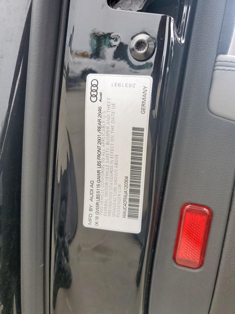 2018 AUDI S5 PRESTIG WAUC4CF56JA120304
