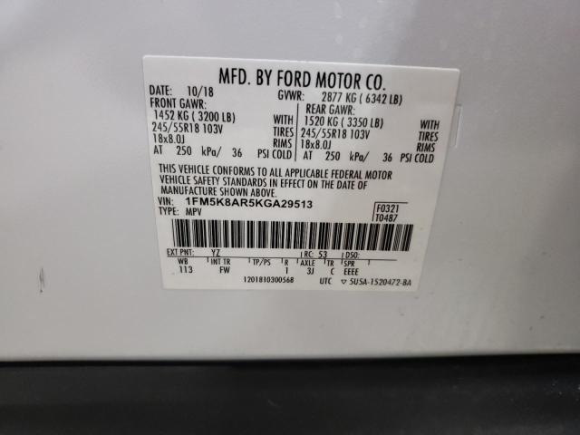 2019 FORD EXPLORER P - 1FM5K8AR5KGA29513