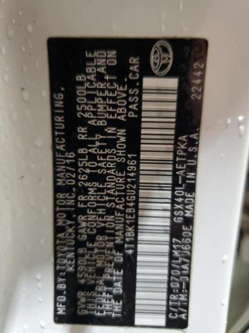 2016 TOYOTA AVALON XLE - 4T1BK1EB4GU214961