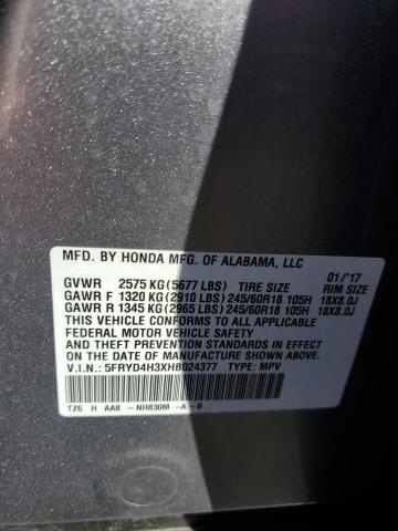 2017 ACURA MDX 5FRYD4H3XHB024377