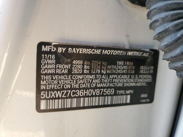 2017 BMW X3 SDRIVE2 - 5UXWZ7C36H0V87569