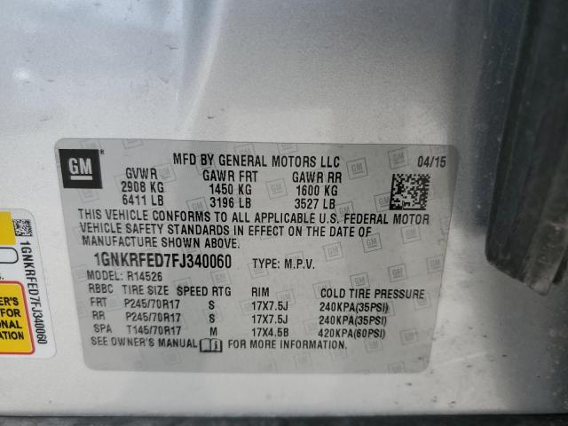2015 CHEVROLET TRAVERSE L 1GNKRFED7FJ340060