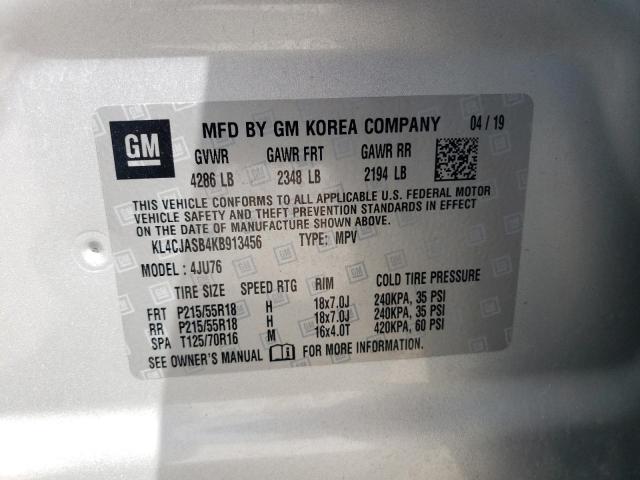 2019 BUICK ENCORE PRE - KL4CJASB4KB913456