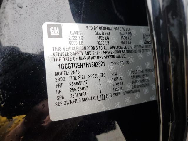 2017 CHEVROLET COLORADO L - 1GCGTCEN1H1302821
