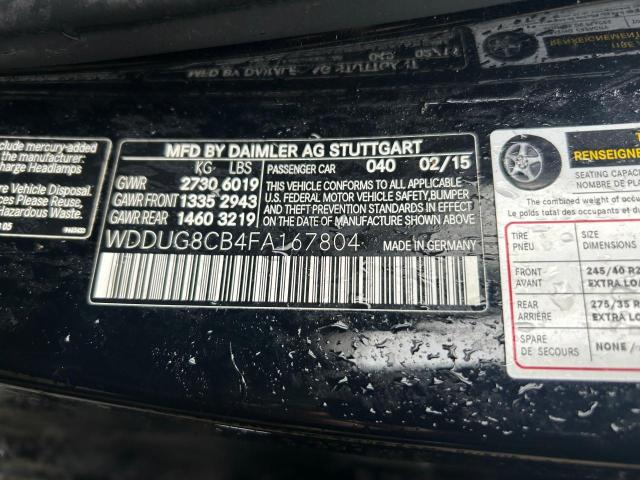 2015 MERCEDES-BENZ S 550 - WDDUG8CB4FA167804