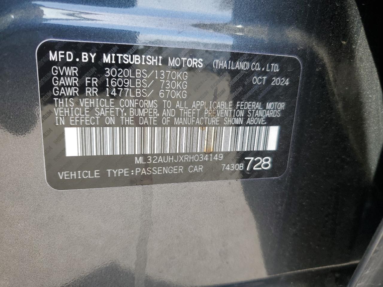 MITSUBISHI MIRAGE ES