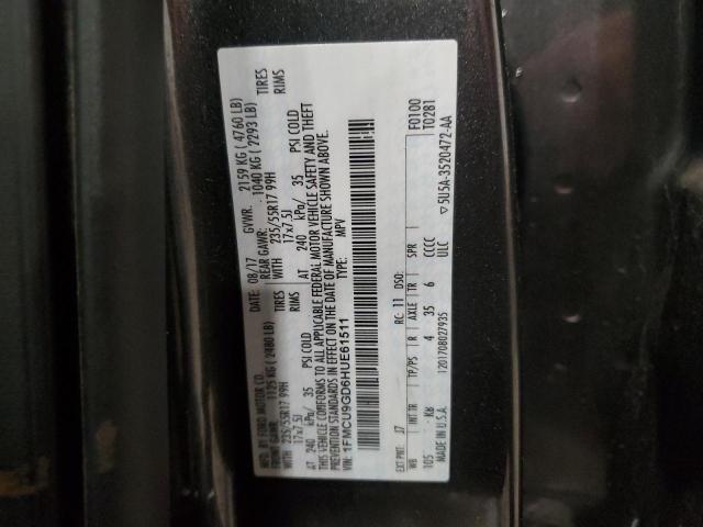 2017 FORD ESCAPE SE - 1FMCU9GD6HUE61511