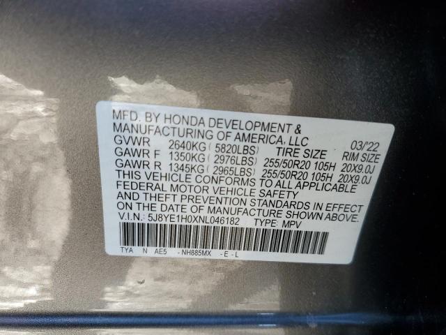2022 ACURA MDX A-SPEC 5J8YE1H0XNL046182