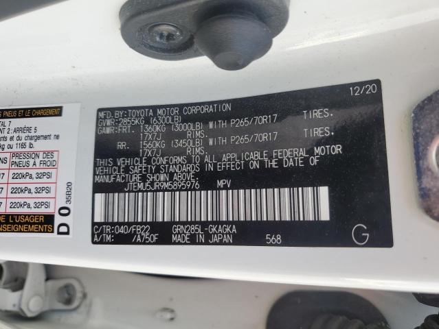 2021 TOYOTA 4RUNNER SR - JTEMU5JR9M5895976