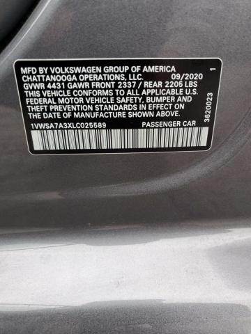 2020 VOLKSWAGEN PASSAT SE - 1VWSA7A3XLC025589